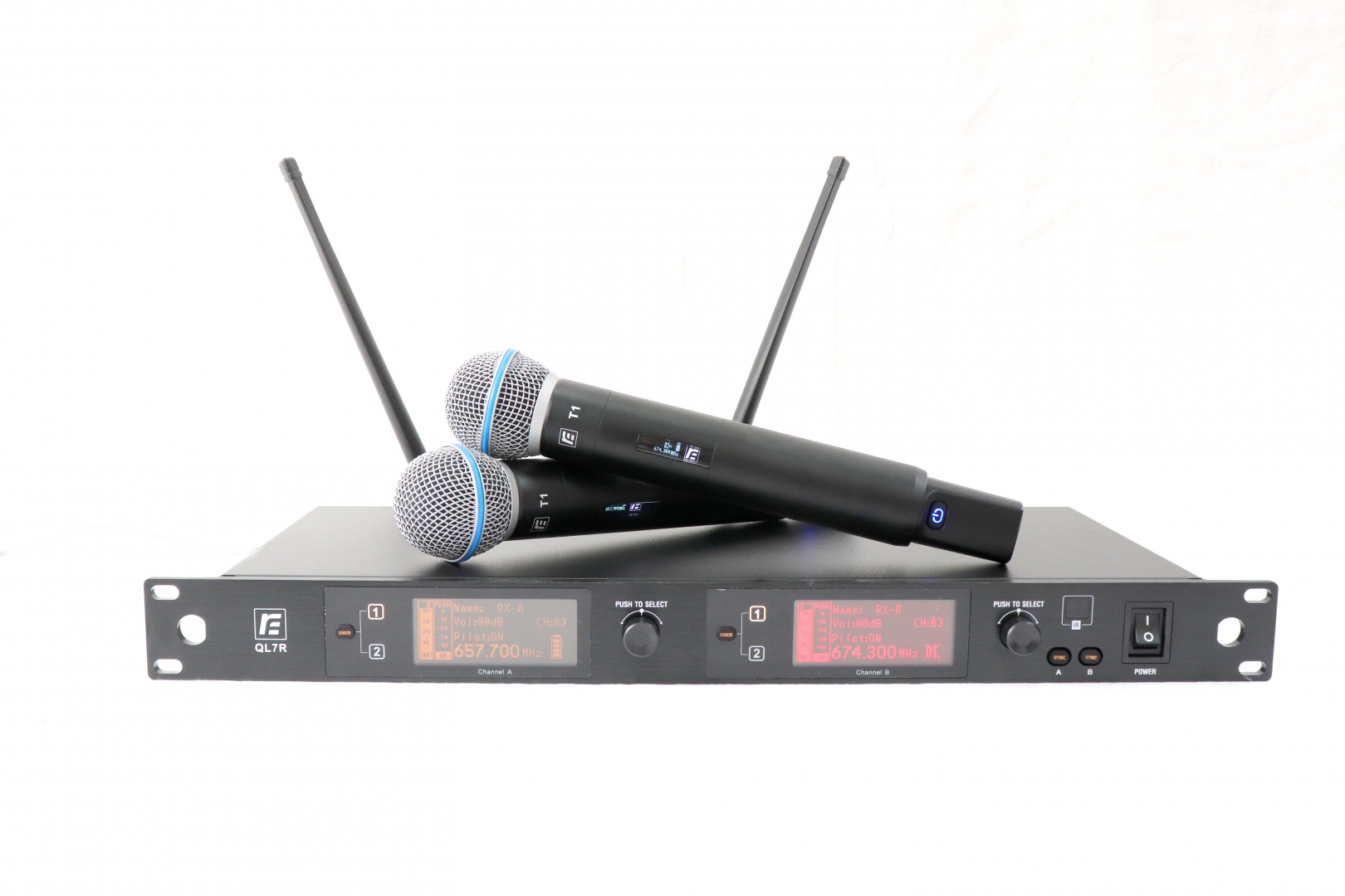RFIntell QL7R/T1-A 651,800-683,400 МГц 2-канальная радиосистема с 2-мя ручными микрофонами в Назрани