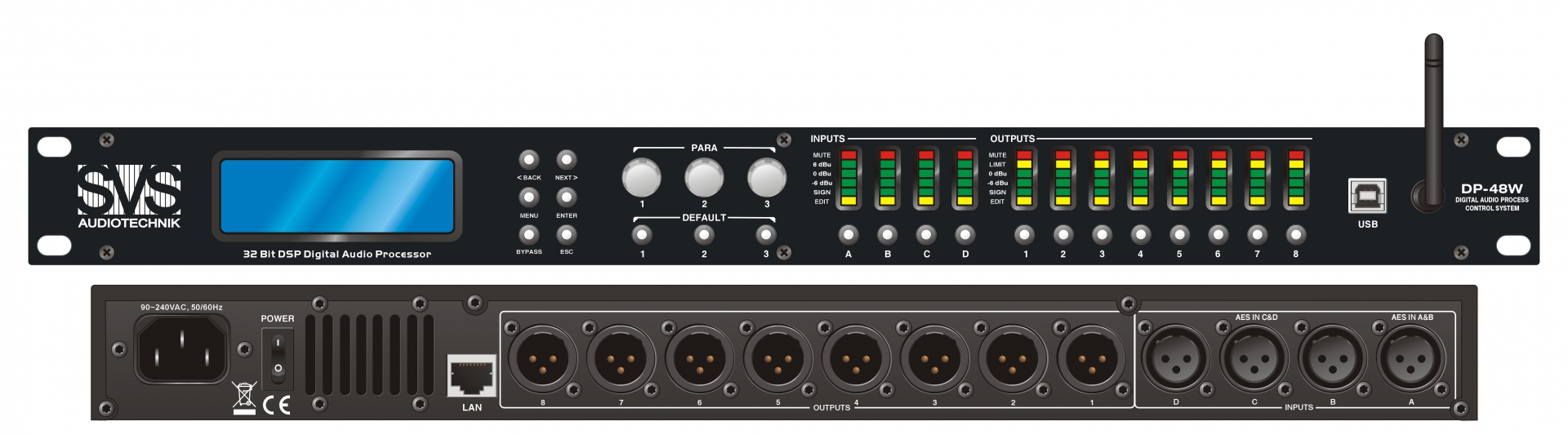 SVS Audiotechnik DP-48W Цифровой процессор: 4 входа 8 выходов в Назрани